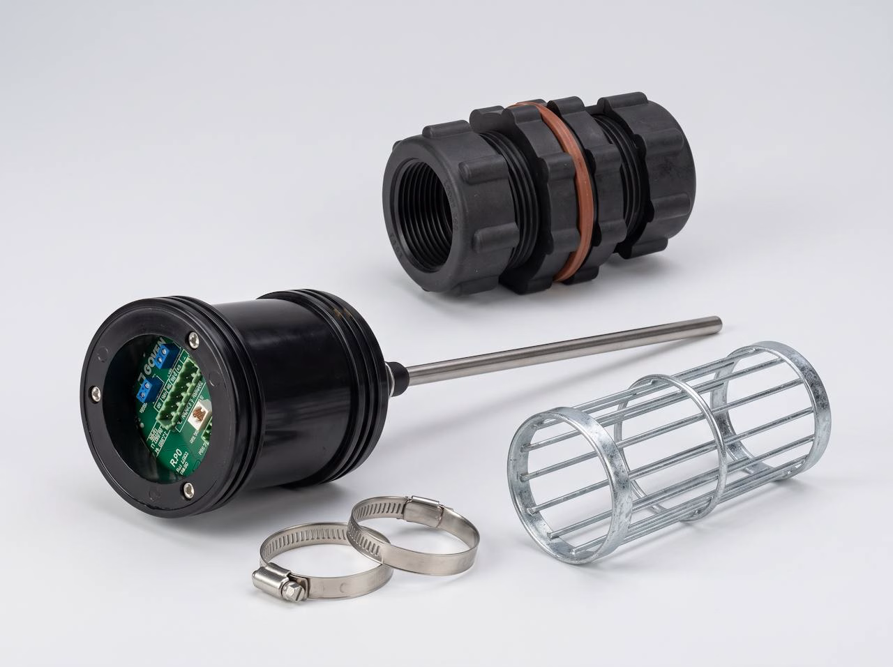 Baghouse accessories including a diaphragm pulse valve, bag cage and hose clamps
