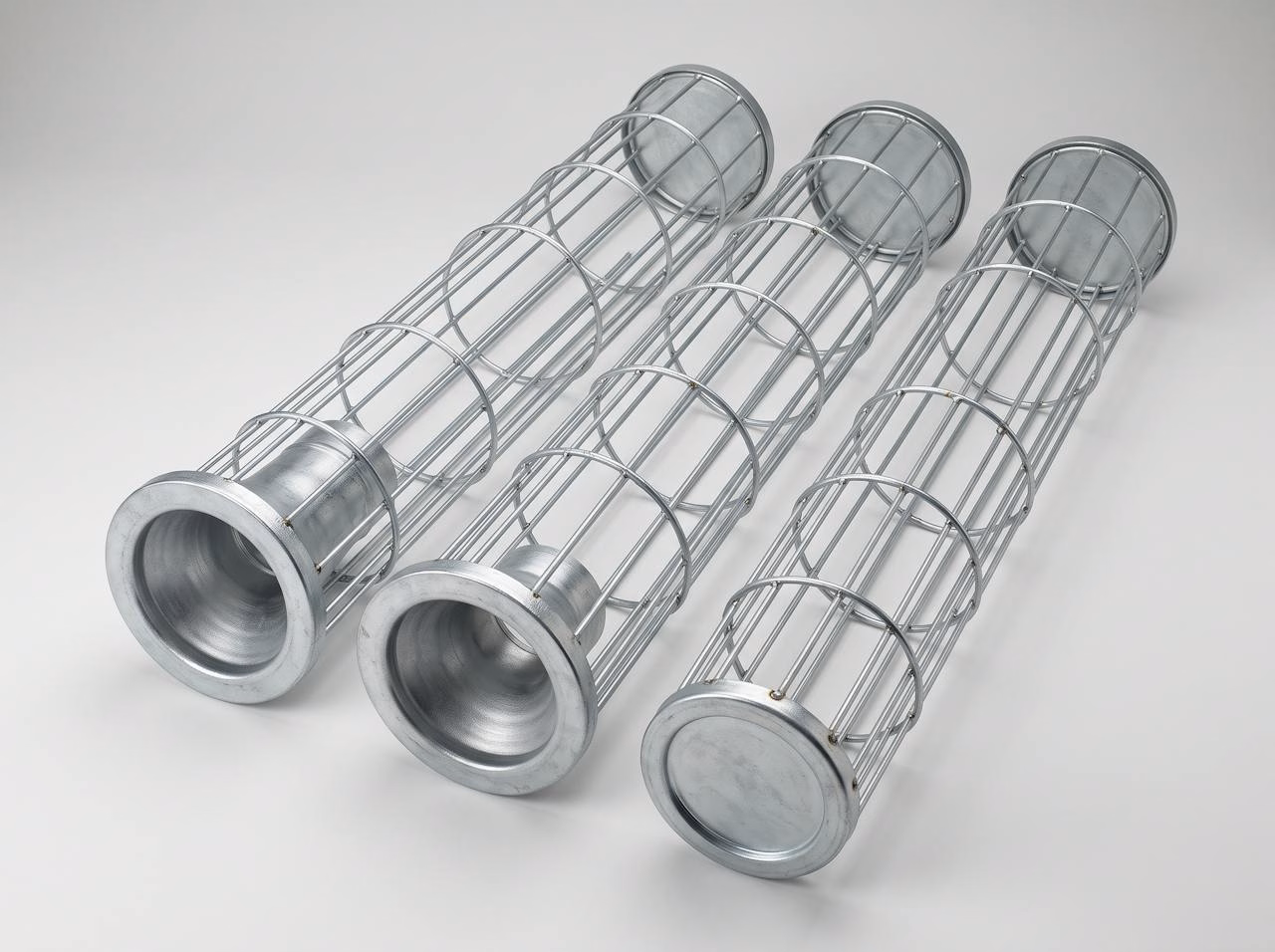 Galvanized baghouse filter cages