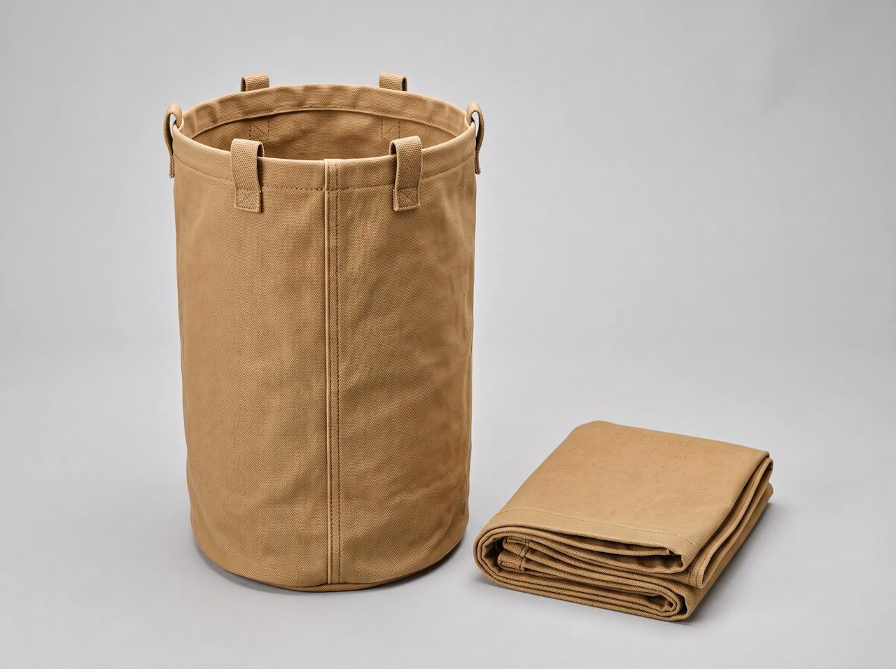 Reusable non-breathable canvas duck dust collector collection bag with sewn belt loops