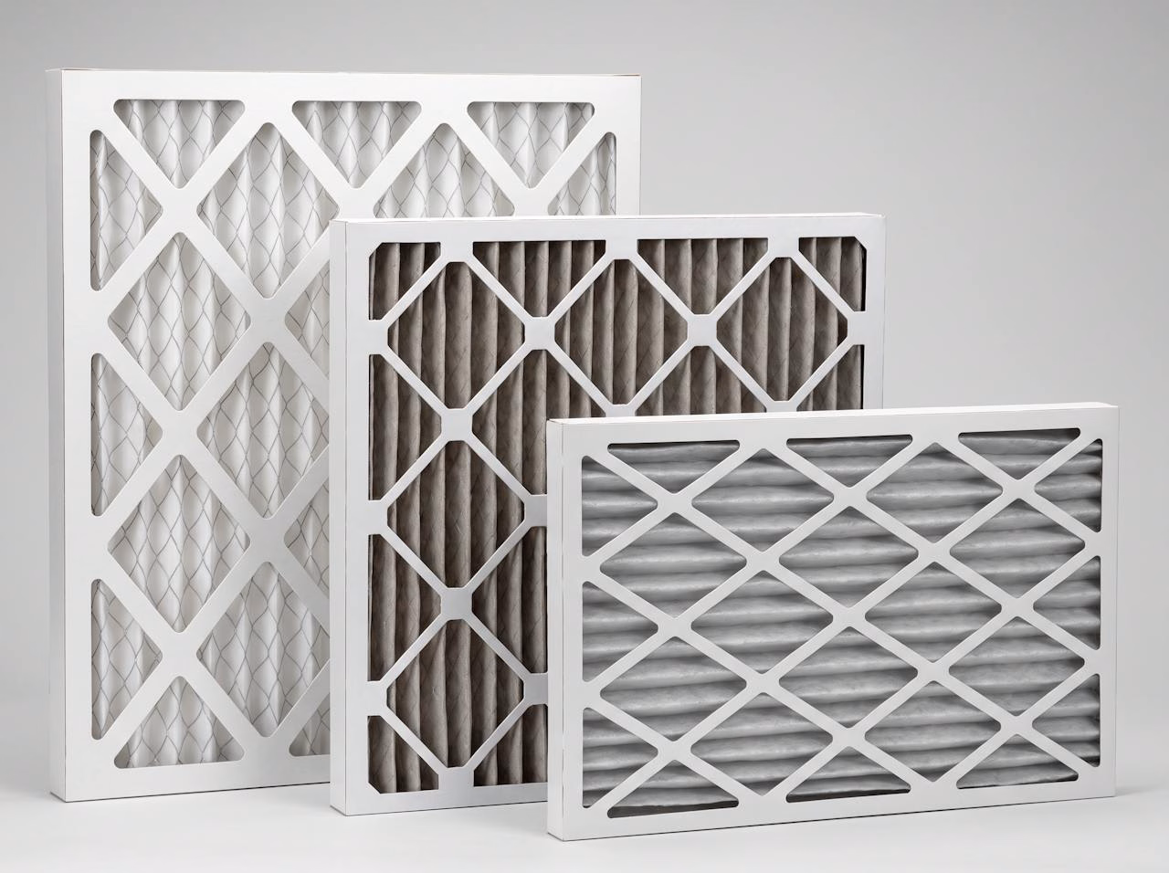 Pleated panel air filters